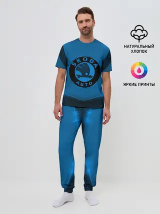 Мужская пижама с брюками / Skoda SPORT