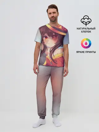 Мужская пижама с брюками / Konosuba в шляпе
