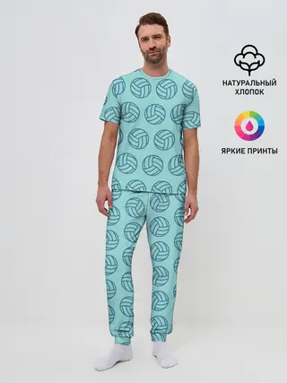 Мужская пижама с брюками / Волейбол