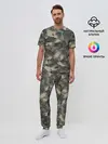 Мужская пижама с брюками / Камуфляж с толстыми котами