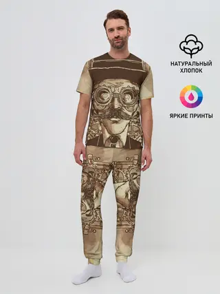 Мужская пижама с брюками / Стимпанк