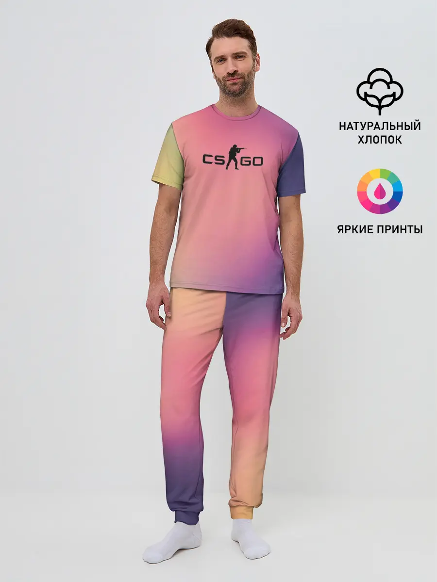 Мужская пижама с брюками / CsGo Градиент