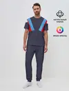 Мужская пижама с брюками / Стиль 90 х