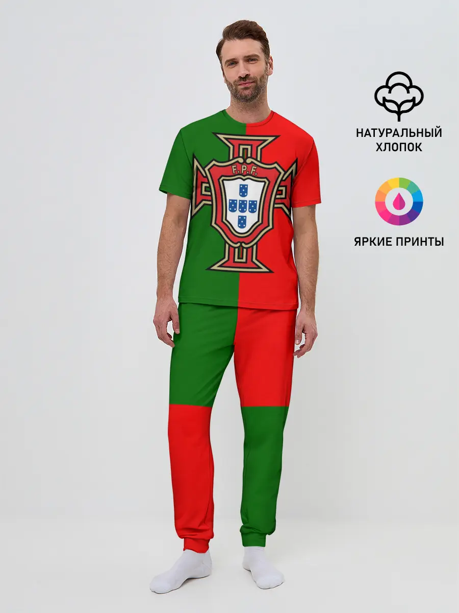 Мужская пижама с брюками / Сборная Португалии флаг