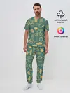 Мужская пижама с брюками / Велосипед Текстура