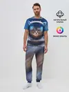 Мужская пижама с брюками / КОТ АСТРОНАВТ