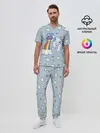 Мужская пижама с брюками / Винил Скрэтч
