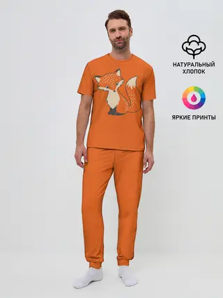 Мужская пижама с брюками / Лисичка