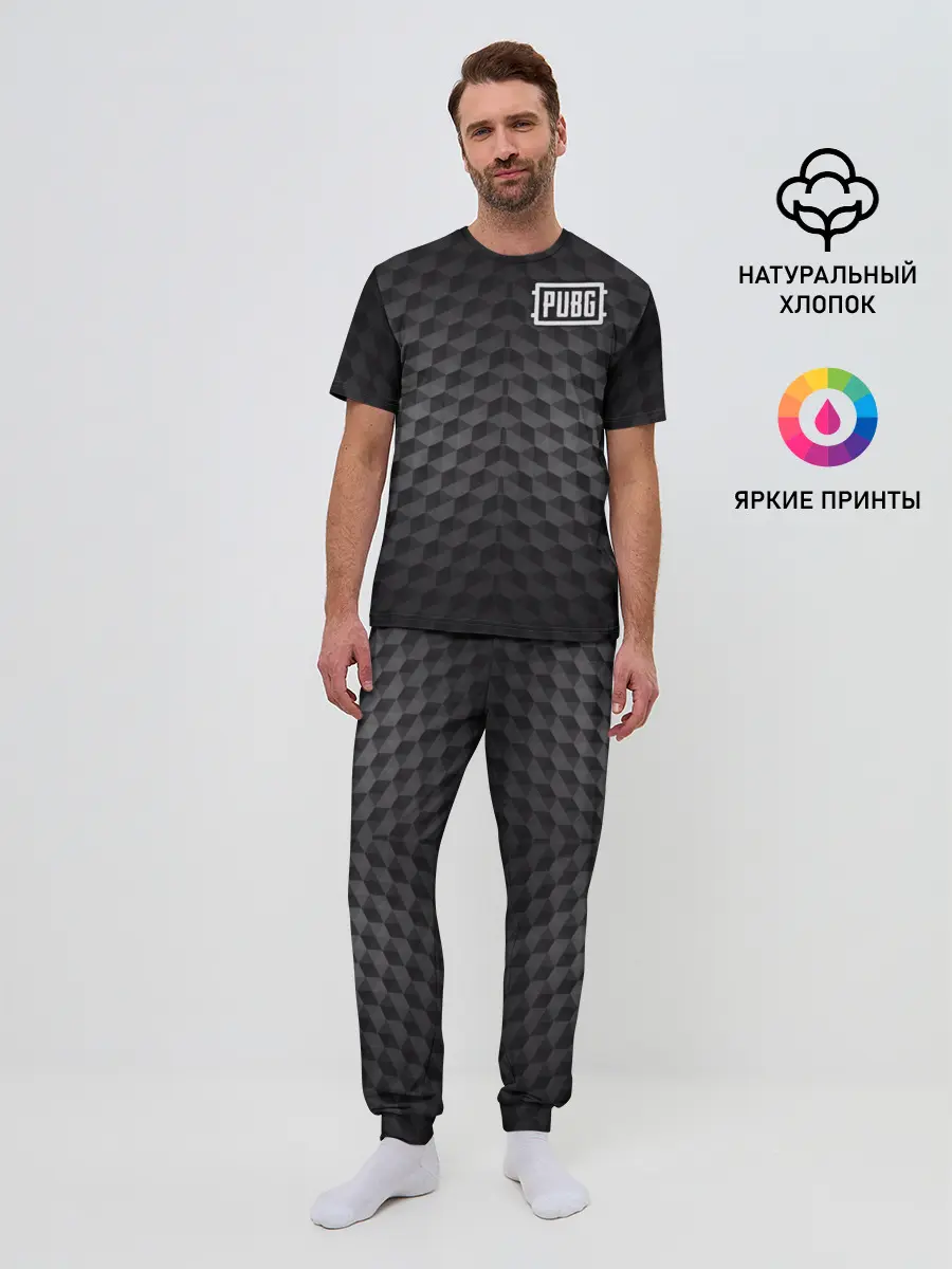 Мужская пижама с брюками / PUBG Carbon