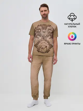 Мужская пижама с брюками / русь