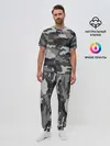 Мужская пижама с брюками / Черный камуфляж