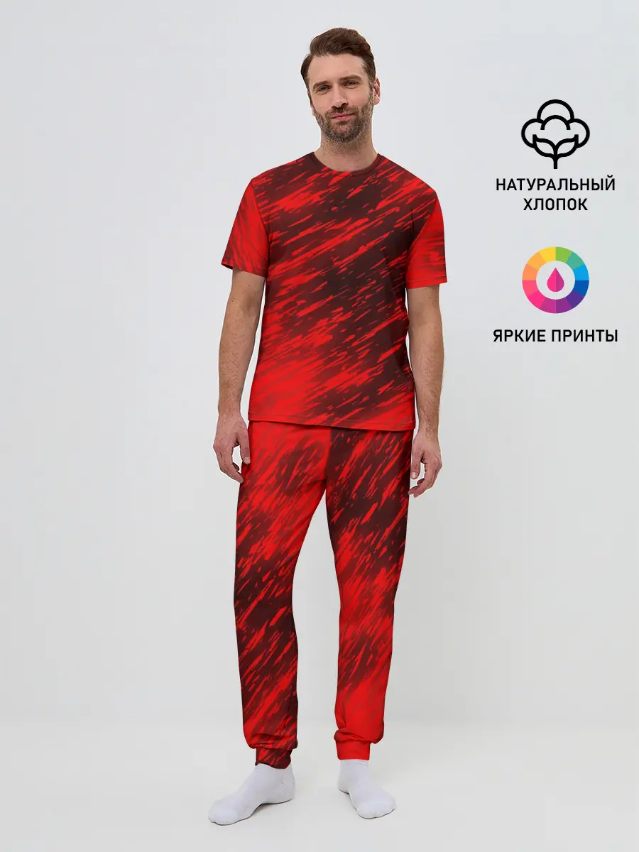 Мужская пижама с брюками / RED FIRE STORM
