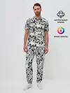Мужская пижама с брюками / Черепа