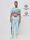 Мужская пижама с брюками / Сова в шапке