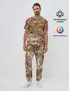 Мужская пижама с брюками / Русская еда