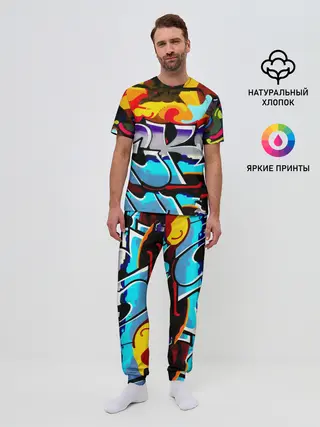 Мужская пижама с брюками / urban neon