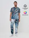 Мужская пижама с брюками / Металлические ноты