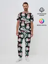Мужская пижама с брюками / Лягушки в очках