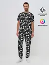 Мужская пижама с брюками / ХОККЕЙ GLITCH