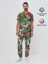 Мужская пижама с брюками / Камуфляж с буквами FCLM