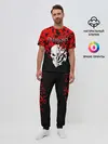 Мужская пижама с брюками / Overlord Skull red