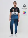 Мужская пижама с брюками / люди в черном