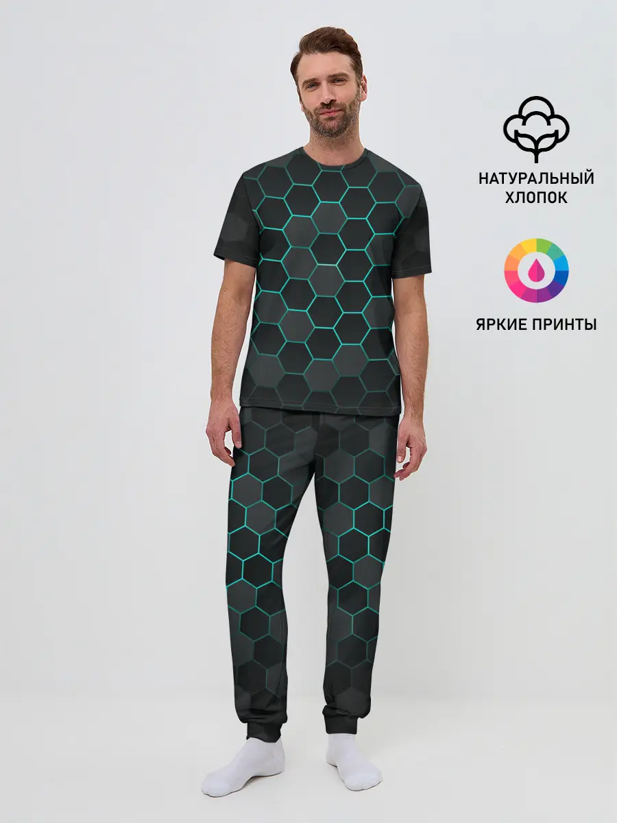Мужская пижама с брюками / Big Octagon