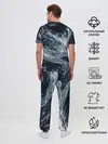 Мужская пижама с брюками / Темные холодные краски