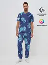 Мужская пижама с брюками / Кот Космонавт