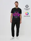 Мужская пижама с брюками / Samurai Retro Neon