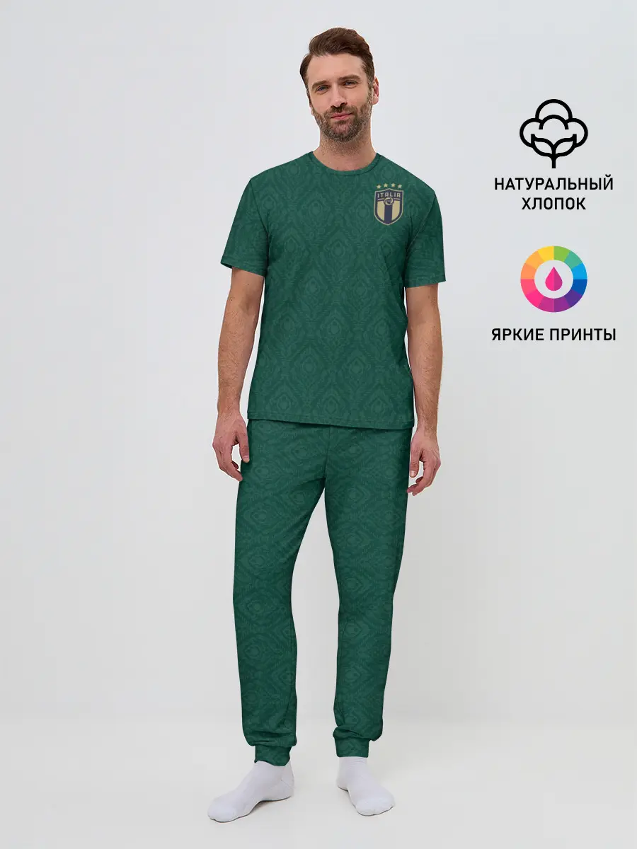 Мужская пижама с брюками / Italy home EURO 2020