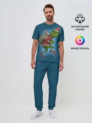 Мужская пижама с брюками / Гринч