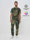 Мужская пижама с брюками / Осенний мотив