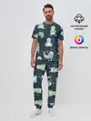 Мужская пижама с брюками / ленивцы