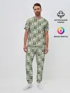 Мужская пижама с брюками / Денежная тема