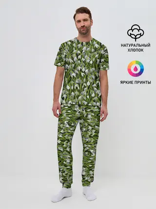 Мужская пижама с брюками / Подснежники