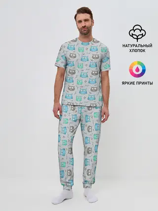 Мужская пижама с брюками / Совята