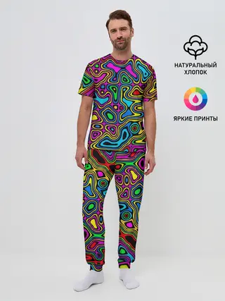 Мужская пижама с брюками / Психоделика
