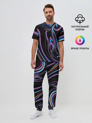 Мужская пижама с брюками / Отражение