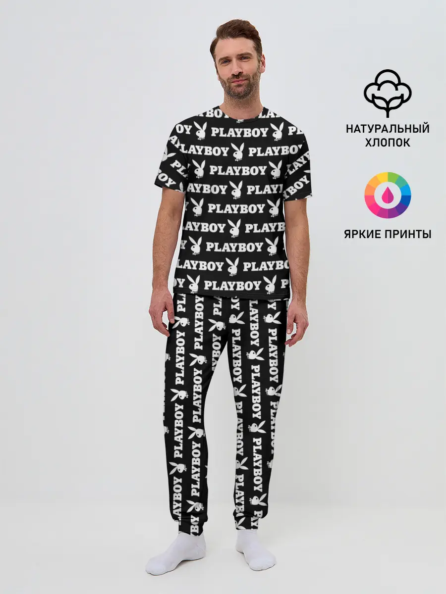 Мужская пижама с брюками / PLAYBOY PATTERN | ПЛЕЙБОЙ ПАТТЕРН