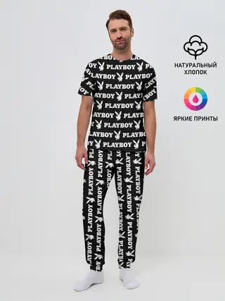 Мужская пижама с брюками / PLAYBOY PATTERN | ПЛЕЙБОЙ ПАТТЕРН