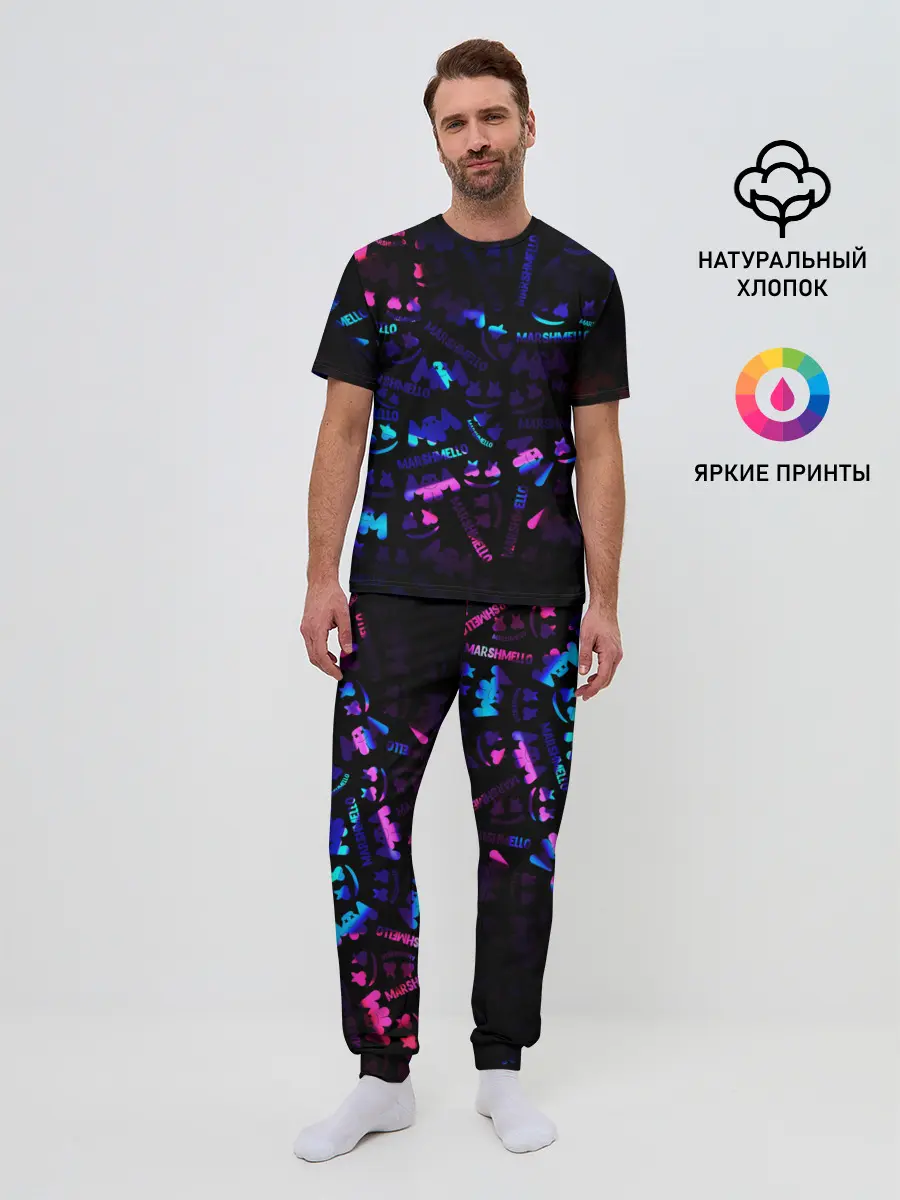 Мужская пижама с брюками / MARSMELLO NEON