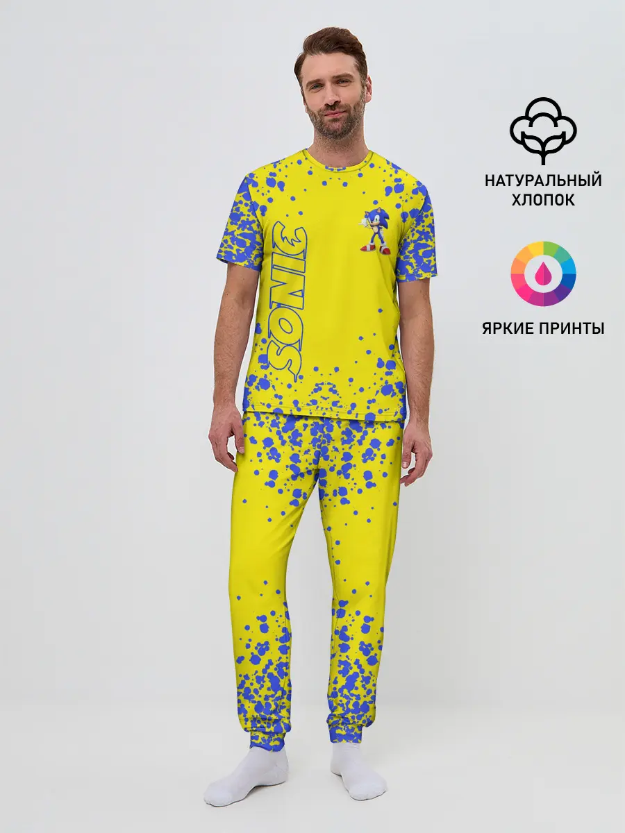 Мужская пижама с брюками / Sonic.