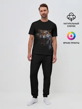 Мужская пижама с брюками / Тигр