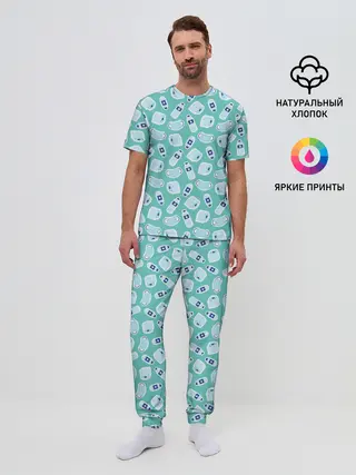 Мужская пижама с брюками / Комплект для выживания