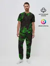 Мужская пижама с брюками / GREEN STRIPES | ЗЕЛЕНАЯ ГЕОМЕТРИЯ