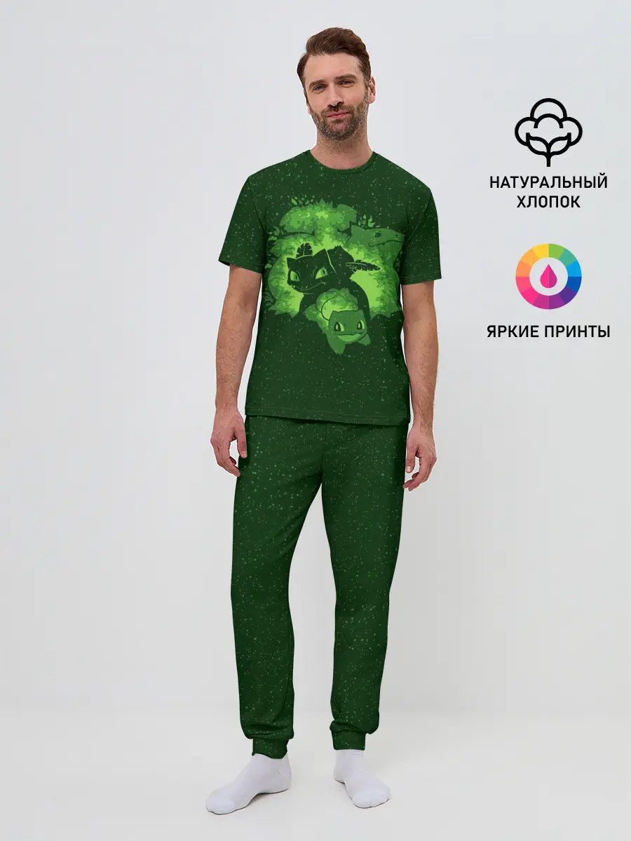Мужская пижама с брюками / Бульбазавр Эша