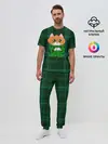 Мужская пижама с брюками / Котёнок в пледе