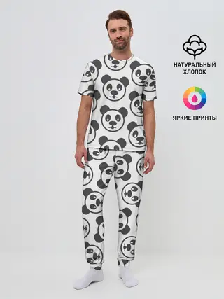 Мужская пижама с брюками / panda