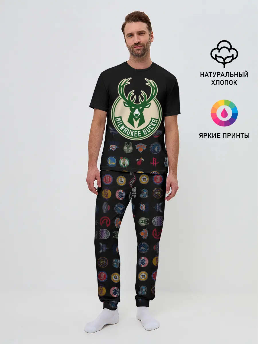 Мужская пижама с брюками / Milwaukee Bucks
